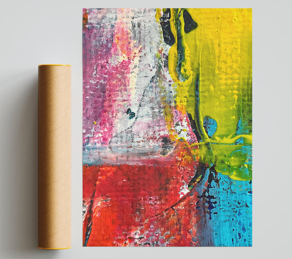 Yellow And Red Flow Print