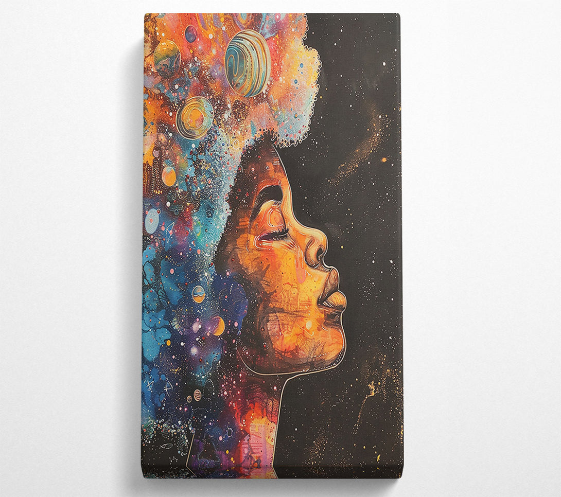  A Canvas Print of Golden Cosmic Dreams Canvas Print