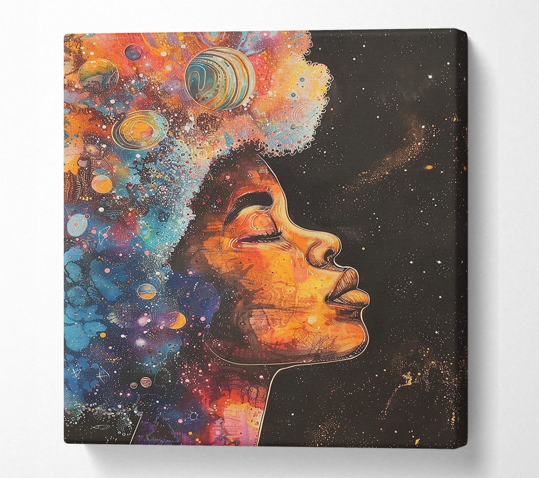  A Canvas Print of Golden Cosmic Dreams Canvas Print