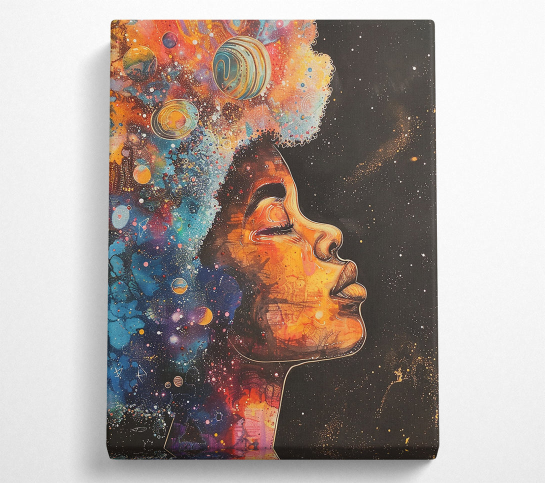  A Canvas Print of Golden Cosmic Dreams Canvas Print