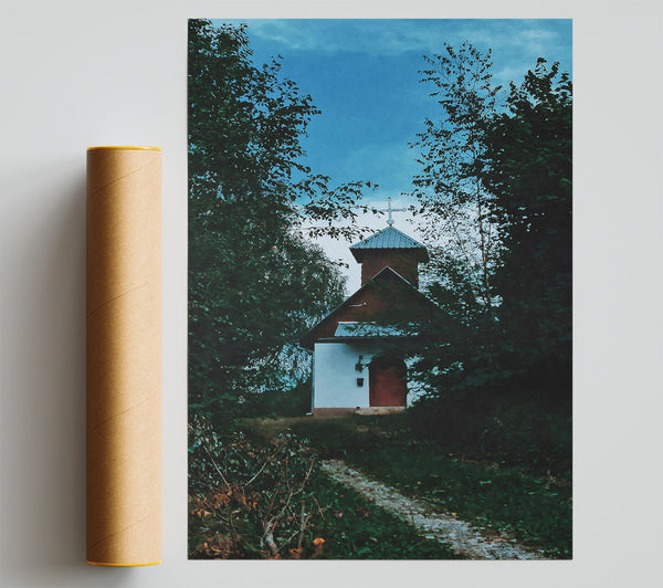 Blue Sky Chapel Print