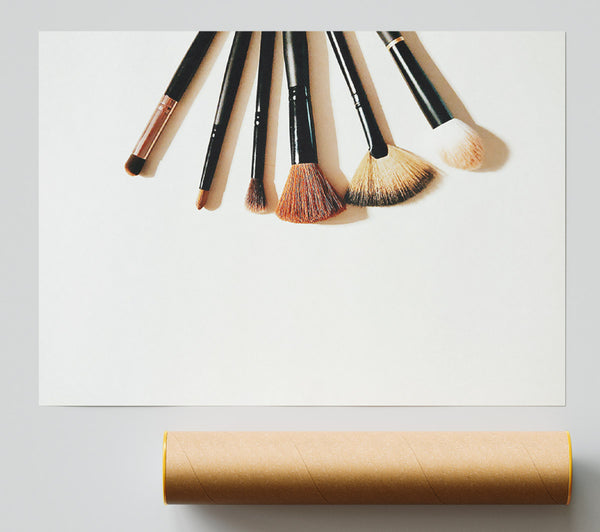 Black & Brown Brushes Poster