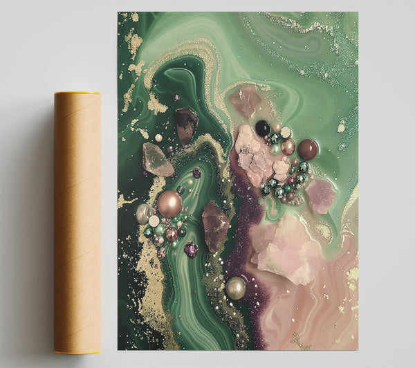 Emerald Crystal Dreams Giclee Print