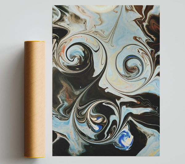 Blue Swirls Of Black Giclee Print