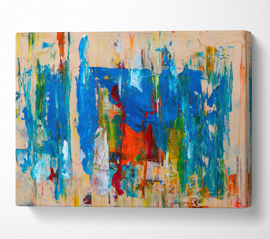  A Canvas Print of Blue Abstract Expressionism Canvas Art