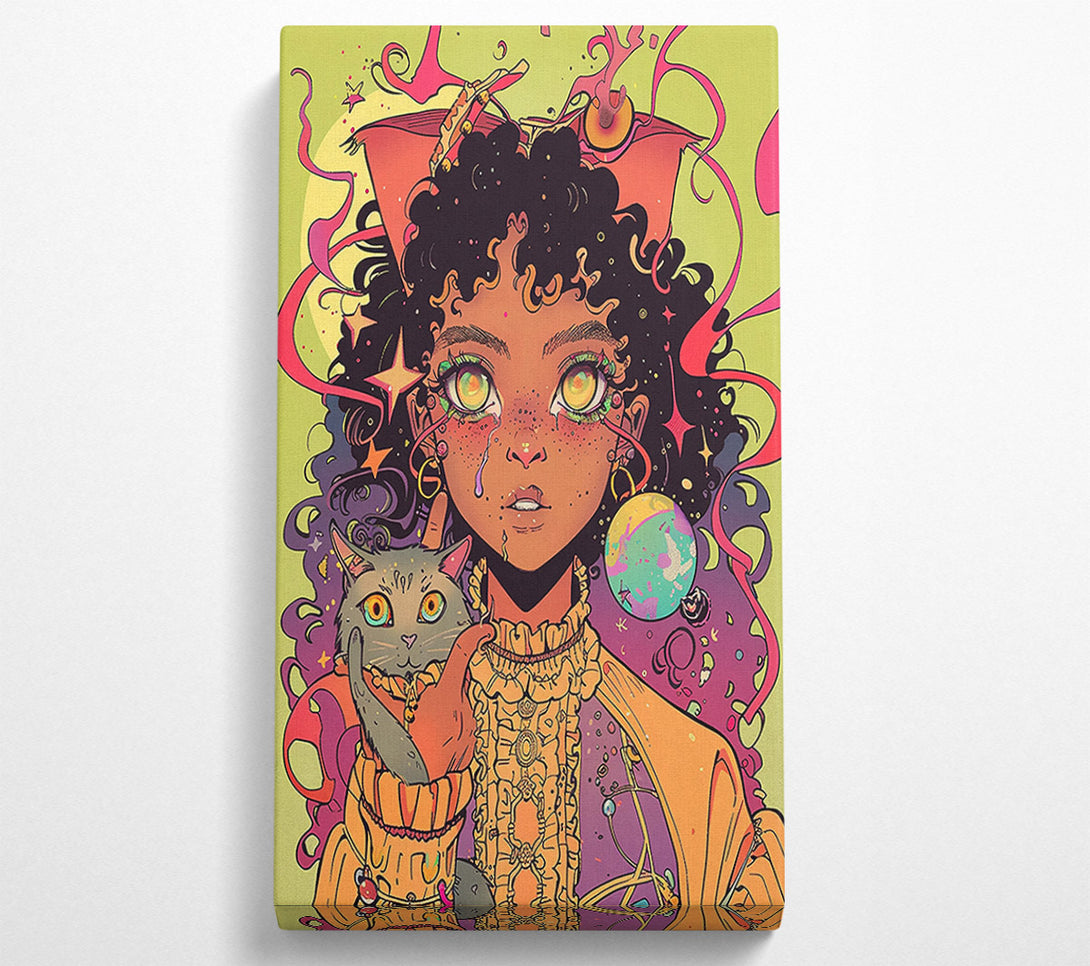  A Canvas Print of Golden Galaxy Dreams Canvas Print