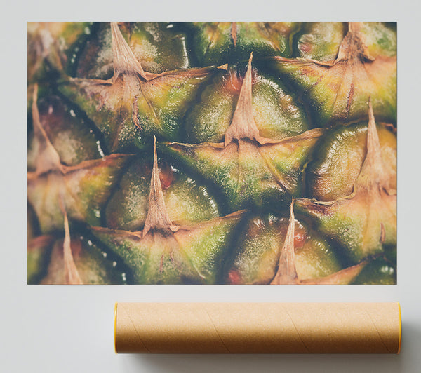 Green Pineapple Skin Giclee Print