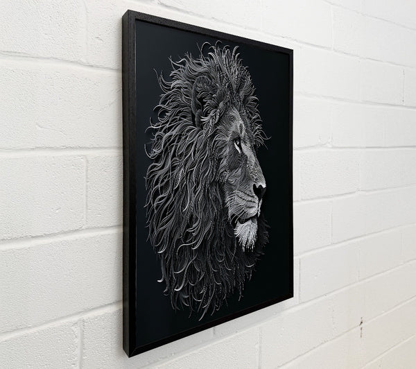 Black And White Lion Lines