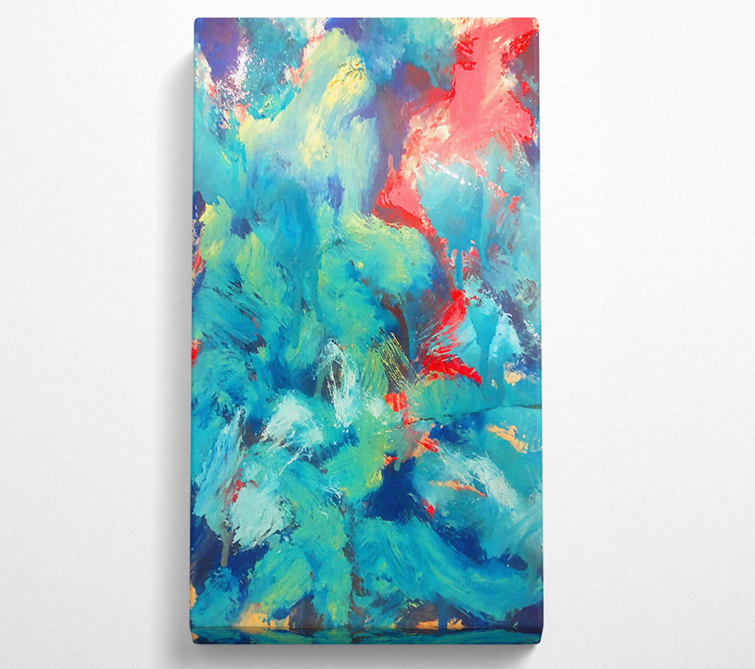  A Canvas Print of Teal Abstract Waves Canvas Print