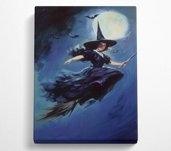  A Canvas Print of Midnight Flight Blue Canvas Art