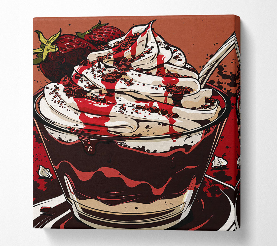  A Canvas Print of Crimson Cream Dream Canvas Wall Art