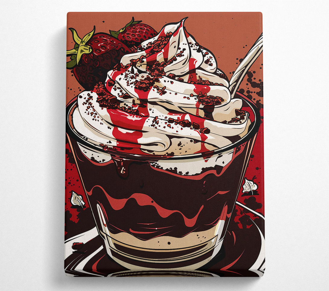  A Canvas Print of Crimson Cream Dream Canvas Wall Art