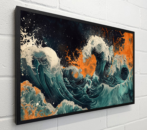 Orange Wave Crash