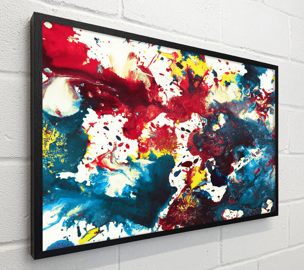 Crimson And Teal Splashes