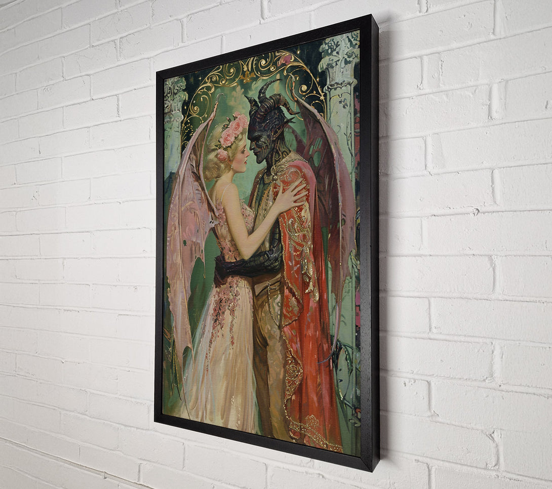  A Canvas Print of Crimson And Gold Embrace Canvas Art