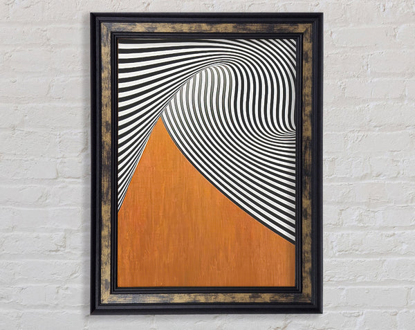 Walnut And Walnut Swirl Pattern Framed Print