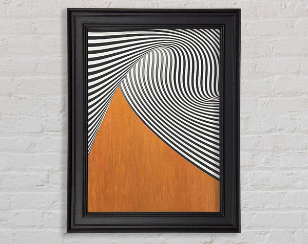 Black And White Swirl Pattern Framed Print