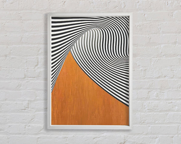 White And White Swirl Pattern Framed Print