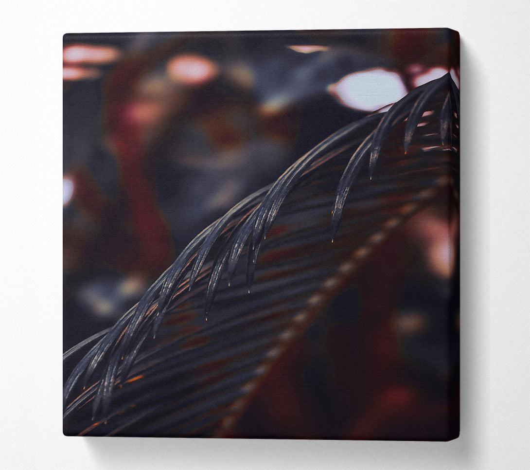  A Canvas Print of Deep Indigo Fronds Canvas Wall Art