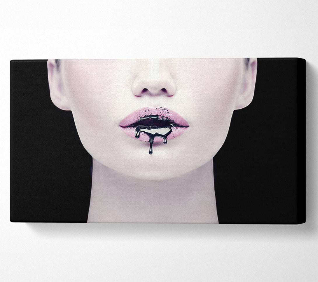  A Canvas Print of Black Blood Lips Canvas Wall Art