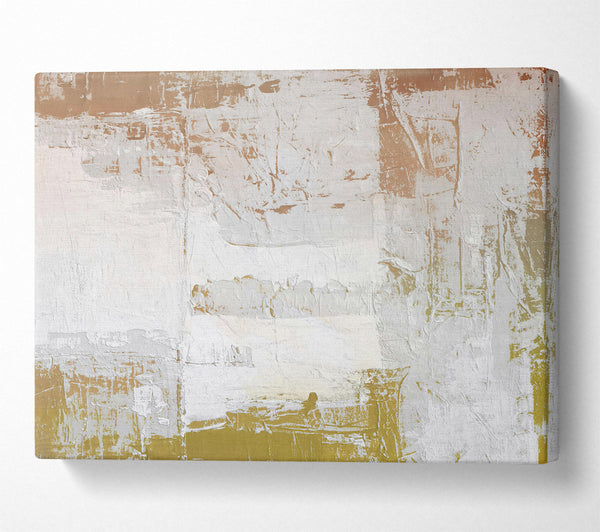  A Canvas Print of Golden White Abstract Canvas Art