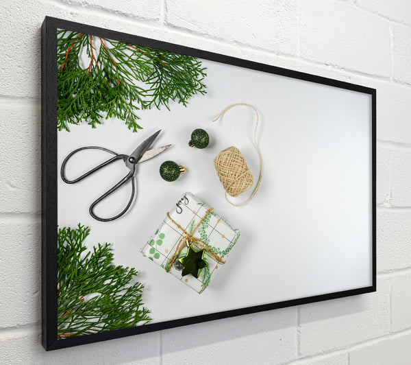 Green Gift Wrap Joy
