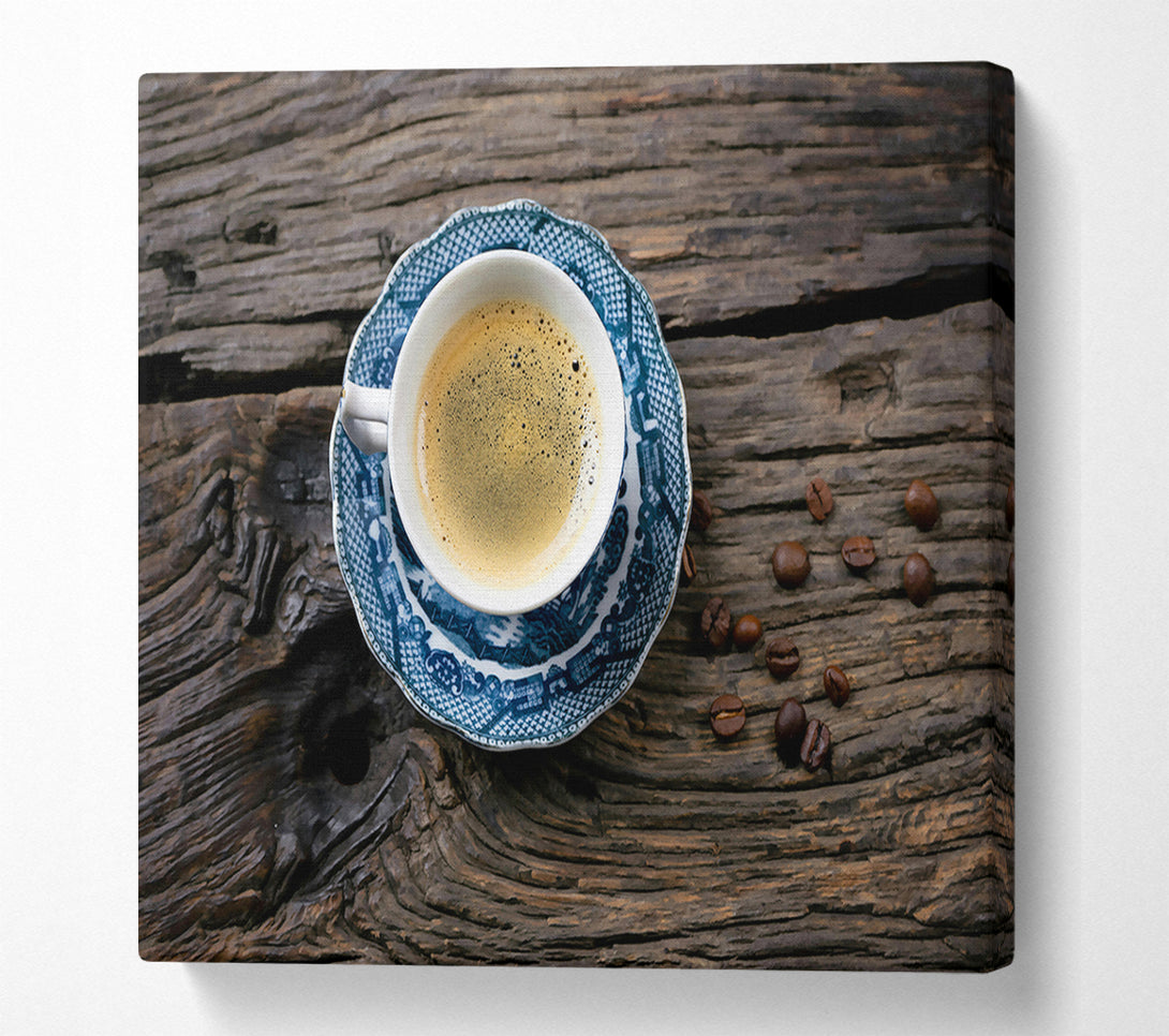  A Canvas Print of Blue Coffee Break Canvas Wall Art
