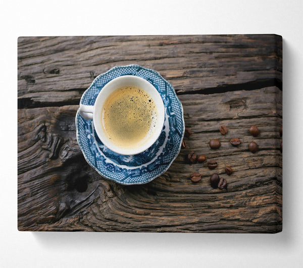  A Canvas Print of Blue Coffee Break Canvas Wall Art