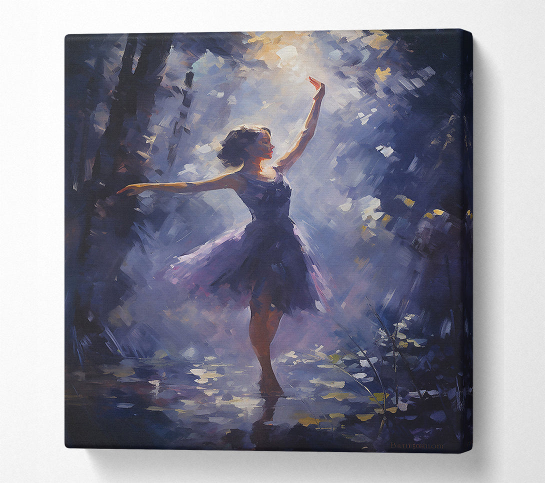  A Canvas Print of Blue Light Ballerina Canvas Wall Art