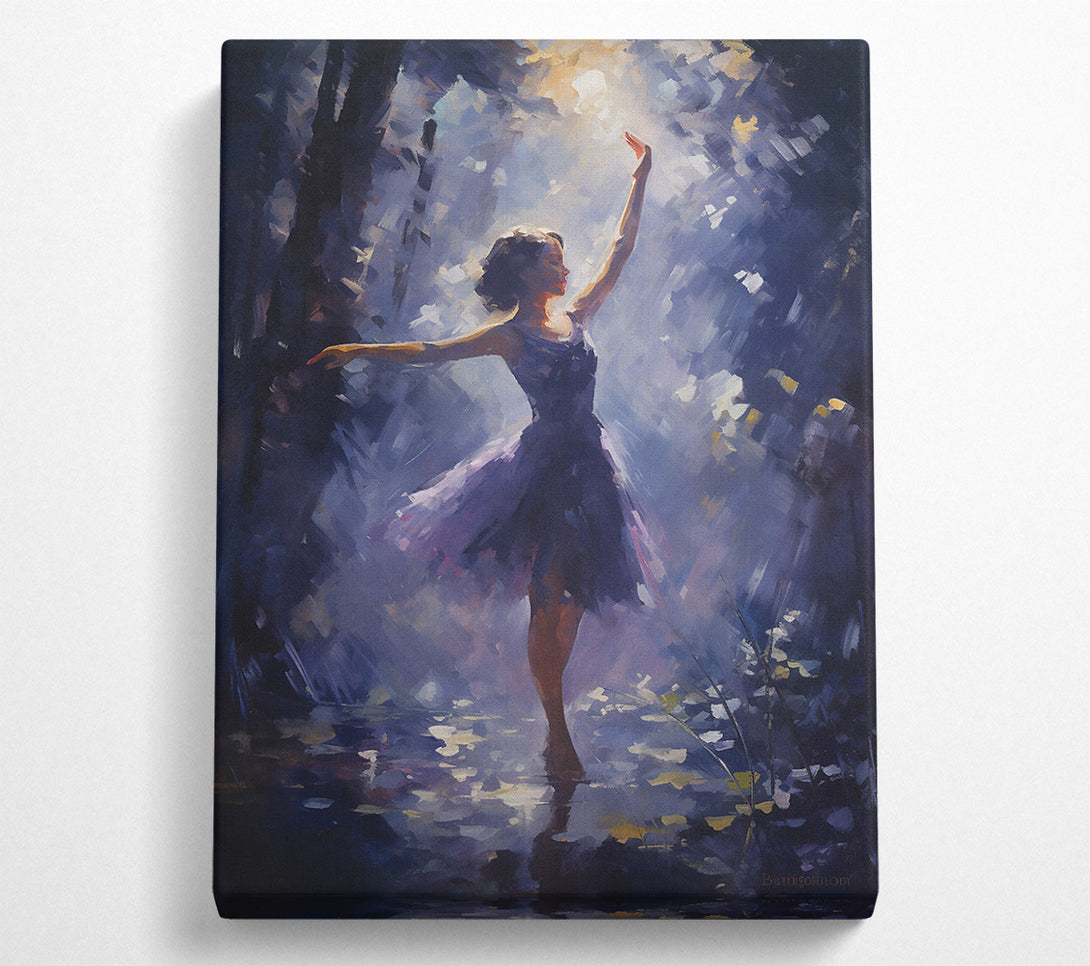  A Canvas Print of Blue Light Ballerina Canvas Wall Art