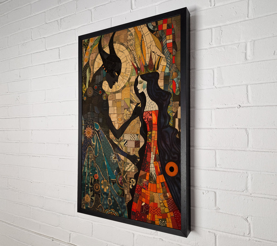  A Canvas Print of Crimson Mosaic Dance Canvas Art