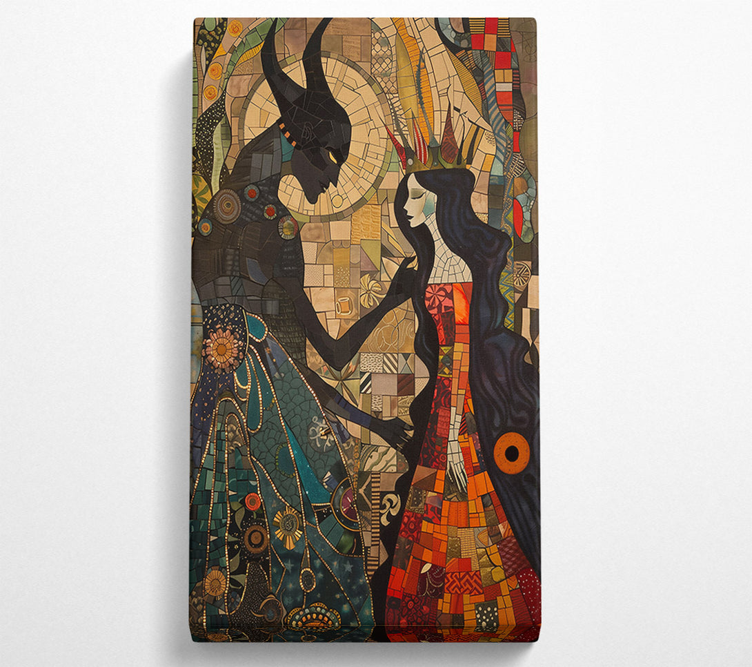  A Canvas Print of Crimson Mosaic Dance Canvas Art