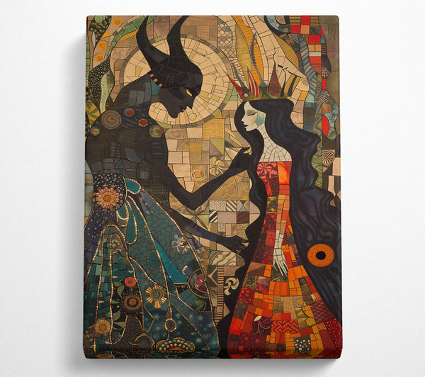  A Canvas Print of Crimson Mosaic Dance Canvas Art