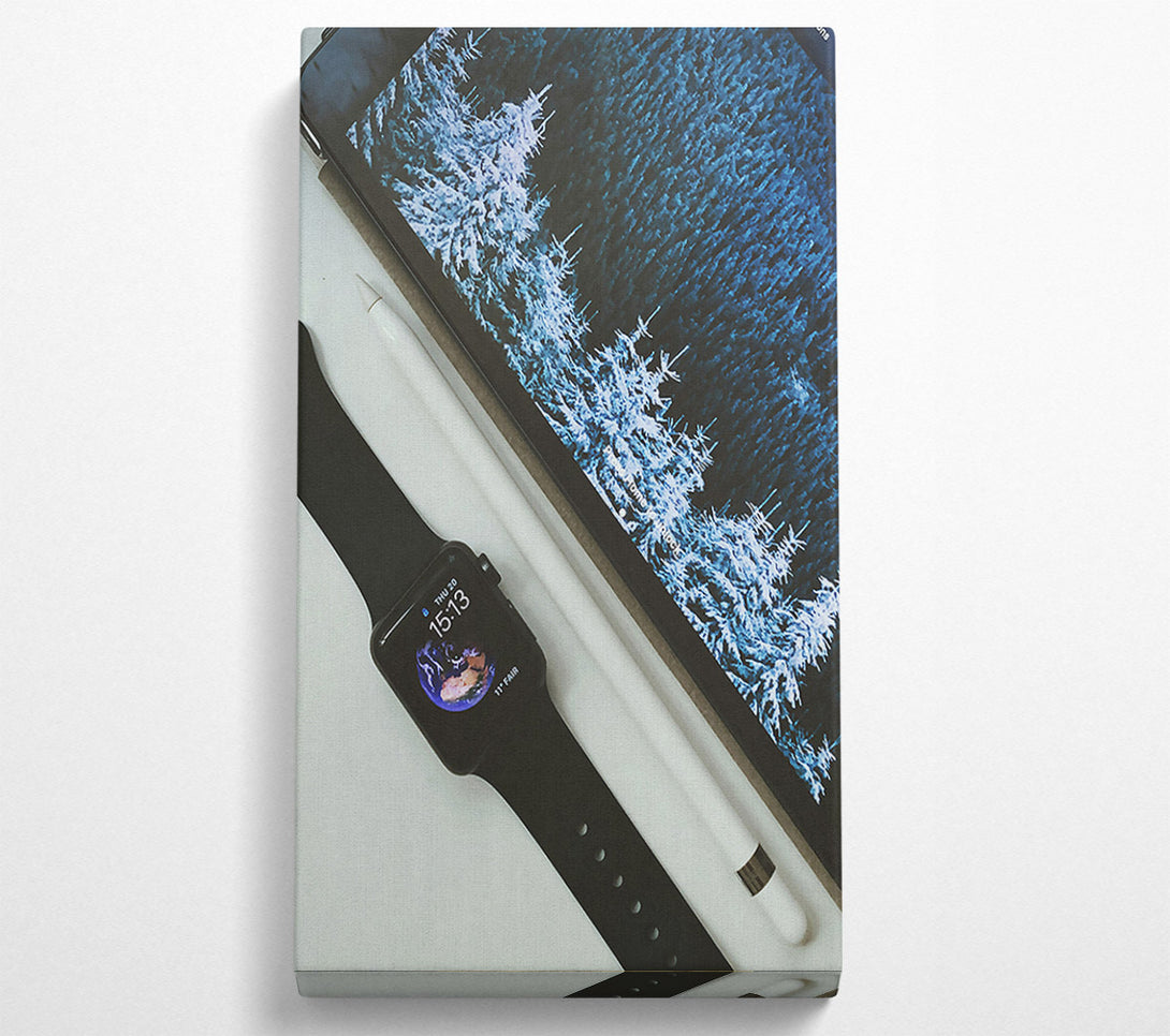  A Canvas Print of Blue Forest Landscape Canvas Print