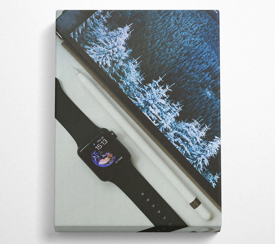  A Canvas Print of Blue Forest Landscape Canvas Print