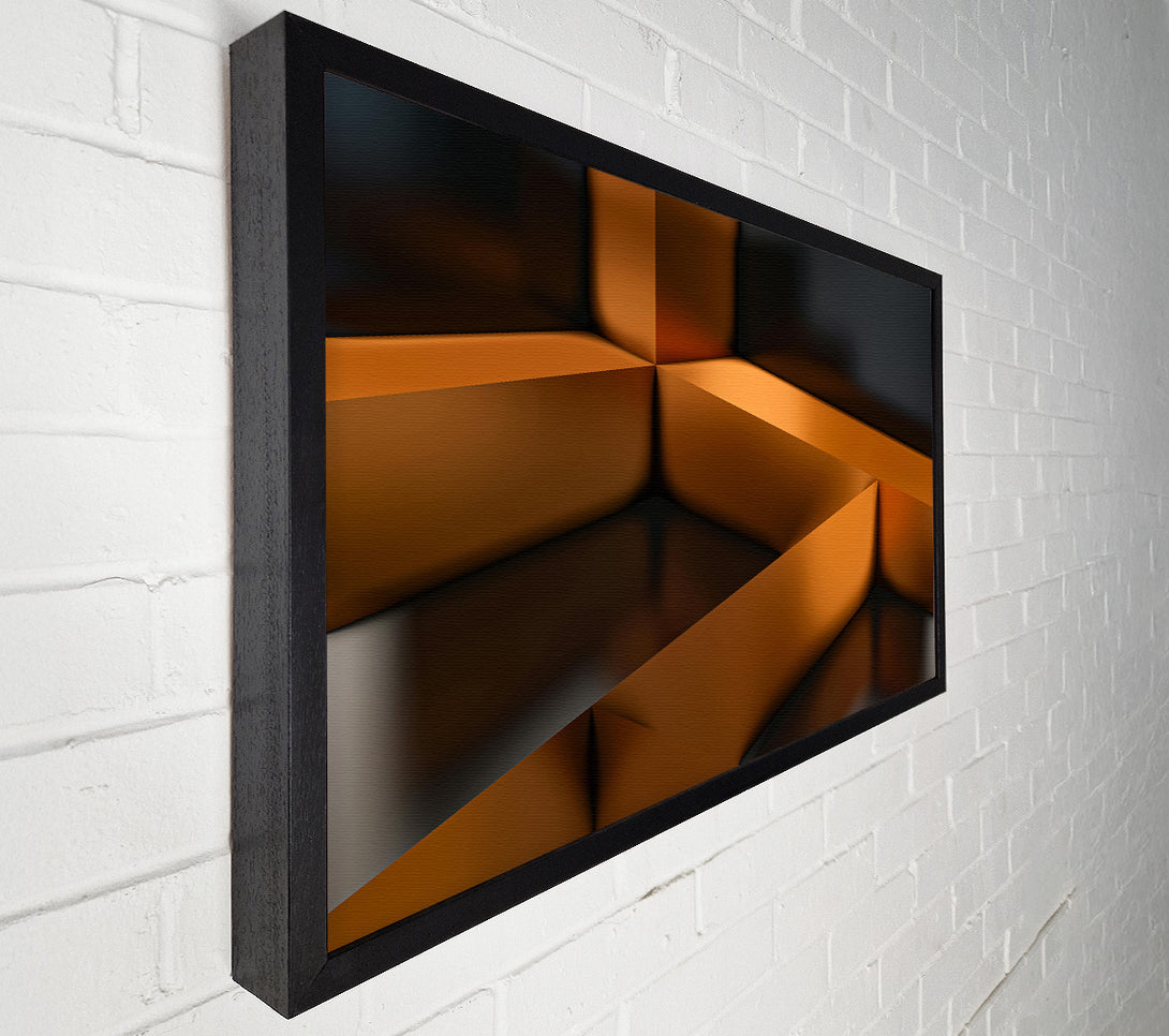  A Canvas Print of Copper Geometric Reflection Canvas Wall Art