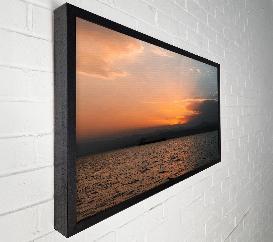  A Canvas Print of Golden Hour Horizon Canvas Print