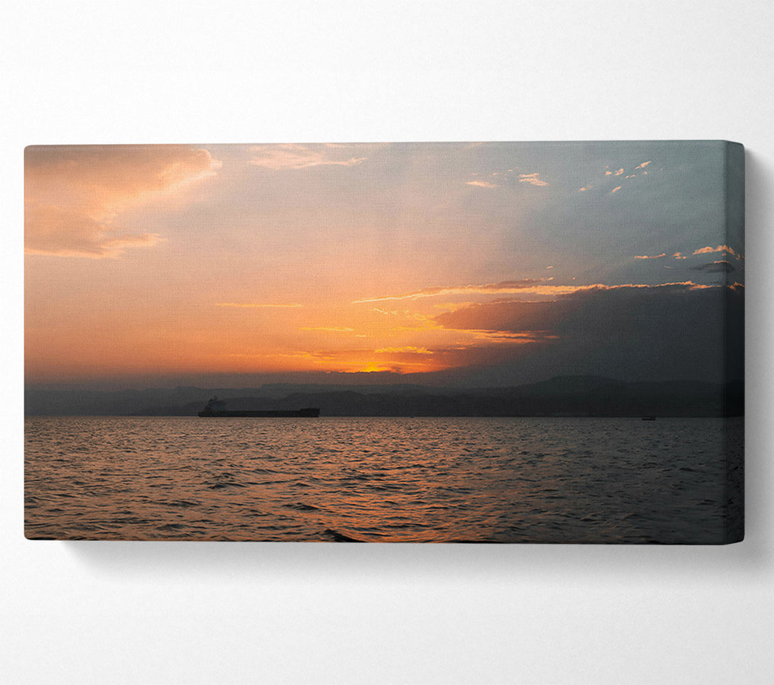  A Canvas Print of Golden Hour Horizon Canvas Print