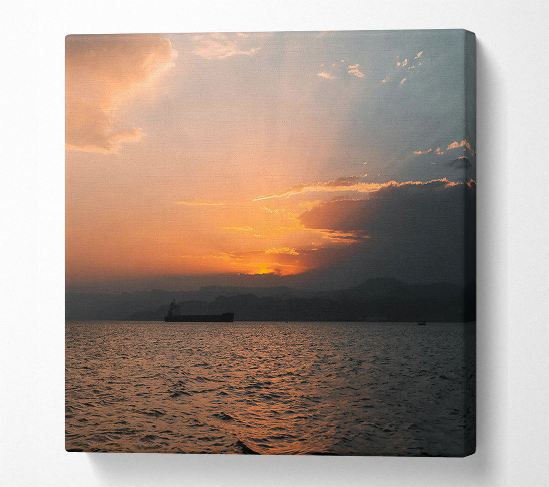  A Canvas Print of Golden Hour Horizon Canvas Print