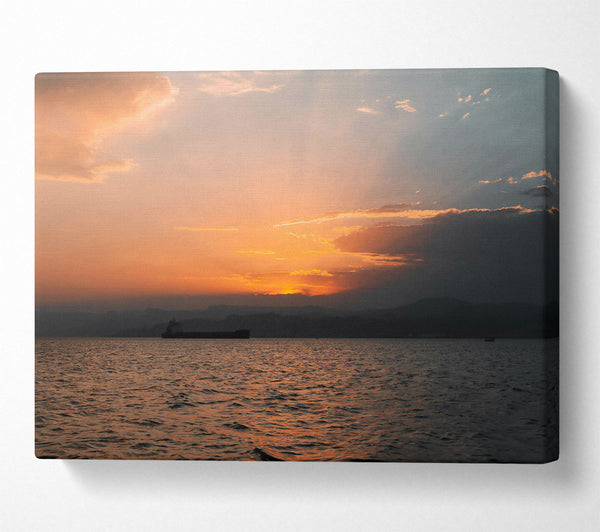  A Canvas Print of Golden Hour Horizon Canvas Print