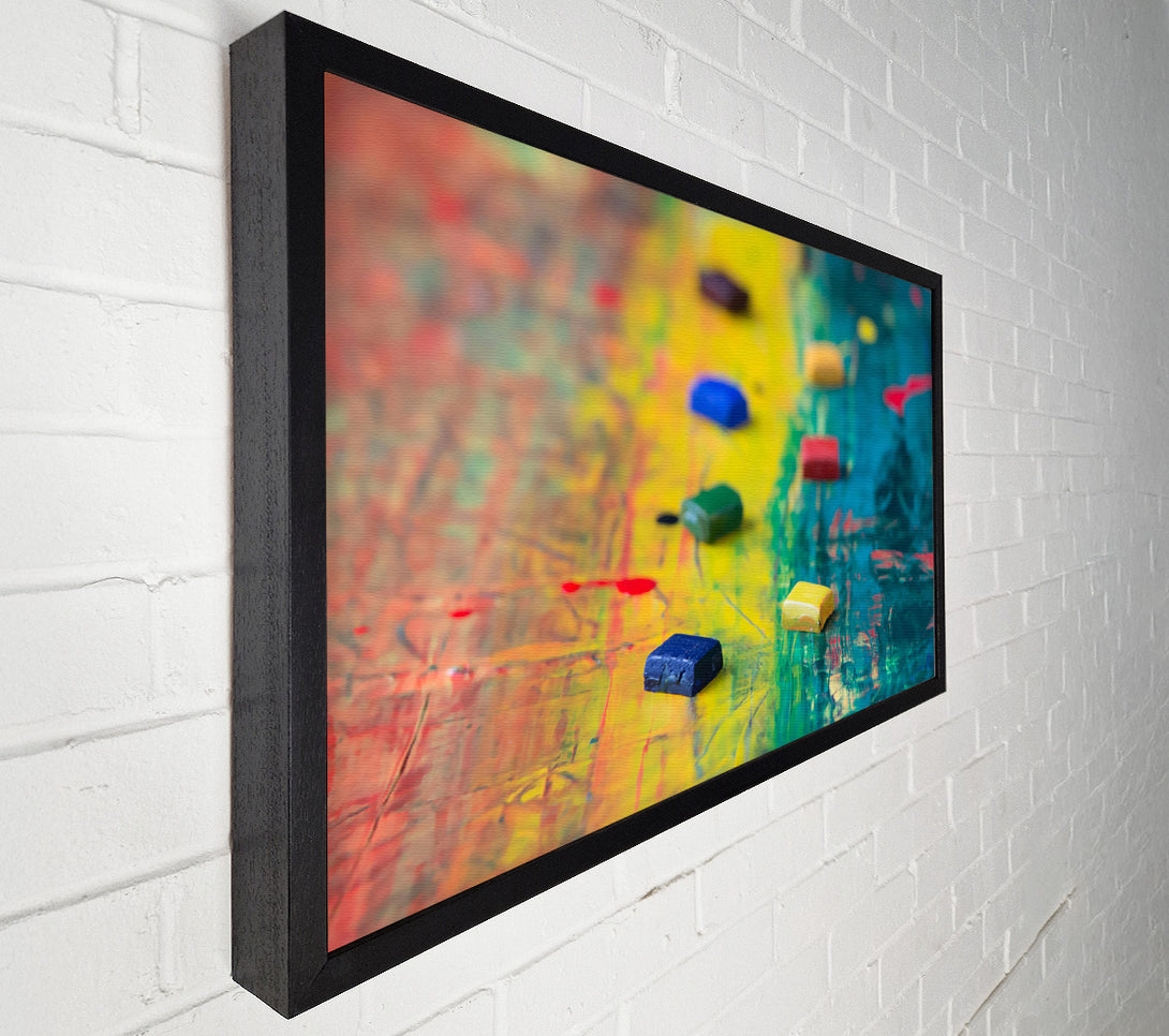  A Canvas Print of Teal Painted Palette Canvas Art