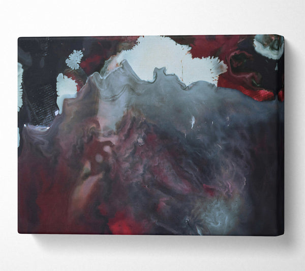  A Canvas Print of Crimson Swirls And Gray Canvas Wall Art