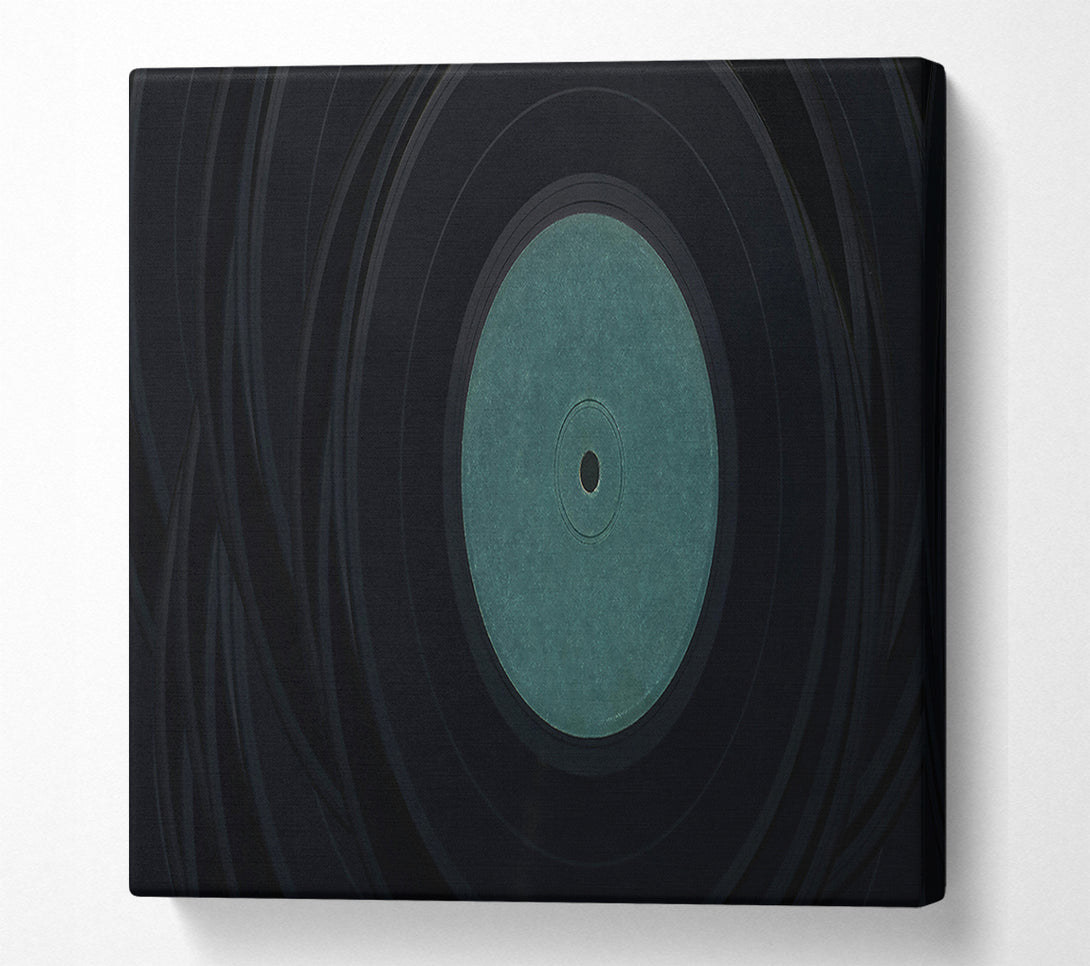  A Canvas Print of Teal Vinyl Symphony Canvas Print