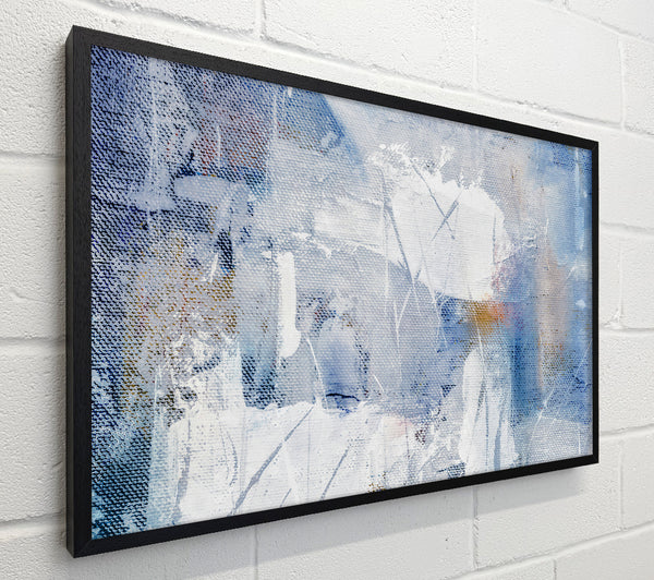 White On Blue Canvas