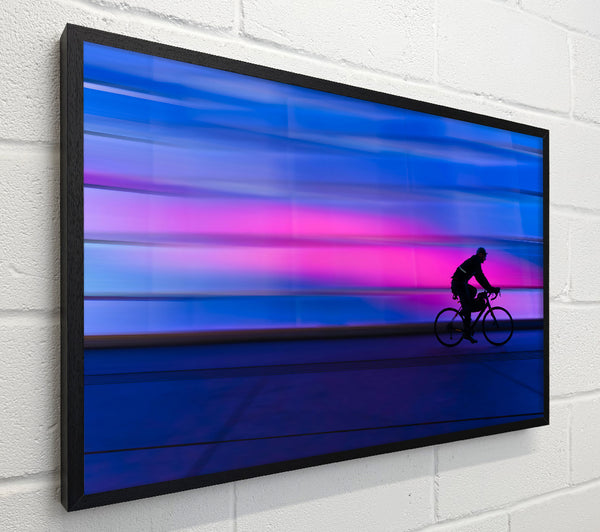Blue Bike Silhouette
