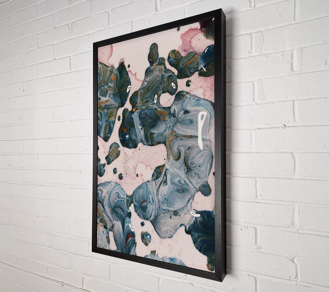  A Canvas Print of Azure Swirls And Drops Canvas Print