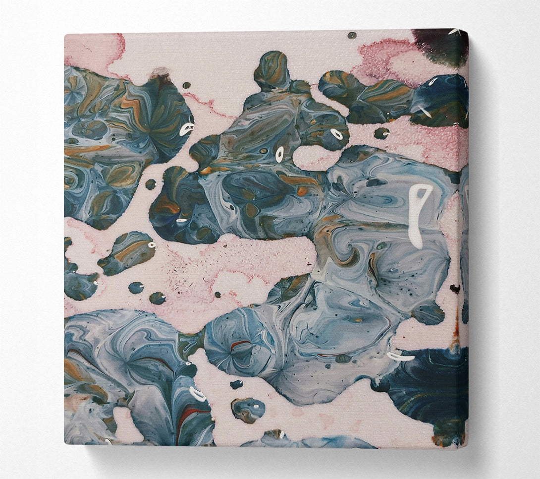  A Canvas Print of Azure Swirls And Drops Canvas Print