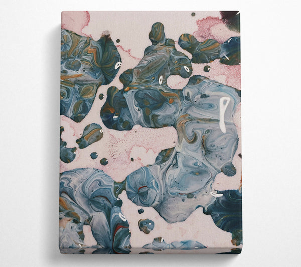  A Canvas Print of Azure Swirls And Drops Canvas Print