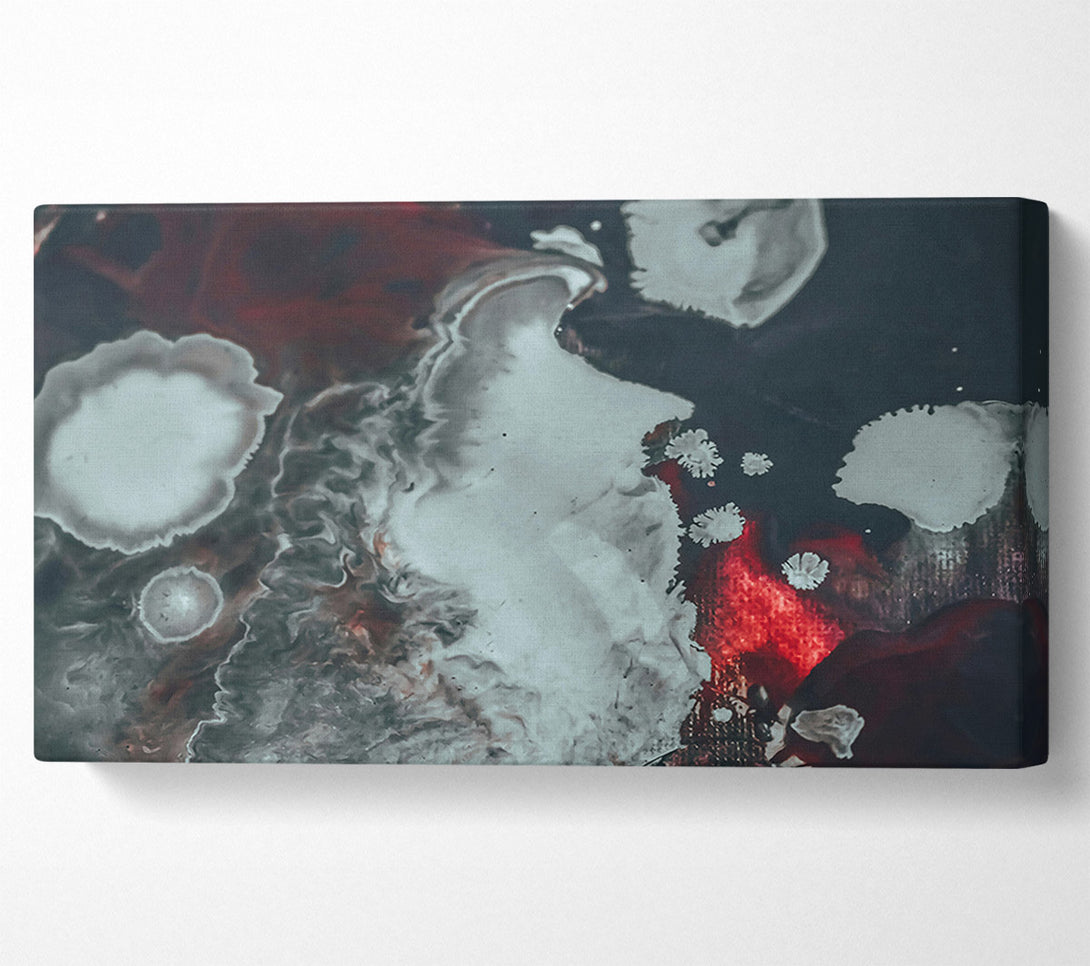  A Canvas Print of Crimson Ink Flow Canvas Art