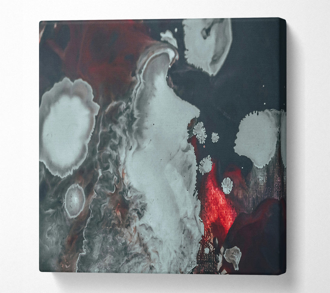  A Canvas Print of Crimson Ink Flow Canvas Art
